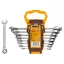 INGCO Set de chei tubulare cu clichet, 8 piese, 8-19 mm CrV