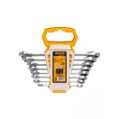 INGCO Set de chei tubulare cu clichet, 8 piese, 8-19 mm CrV