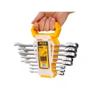INGCO Set de chei tubulare cu clichet, 8 piese, 8-19 mm CrV