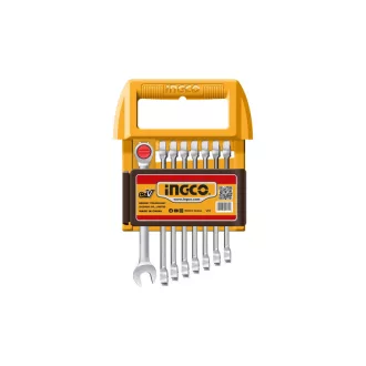   INGCO Set chei cu clichet cu capete stea și inel 9 piese 8-19 mm CrV