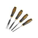 INGCO Set de dălți pentru lemn, 4 piese, 6-25 mm, cu mâner din plastic