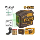 INGCO Laser cu linie încrucișată 3 x AA verde