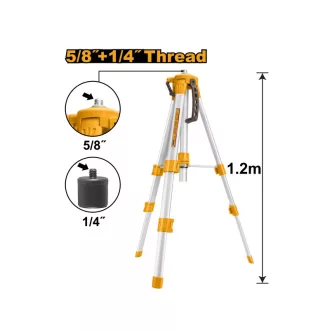 INGCO Treipied pentru laser 1,2 m 1/4" 5/8"