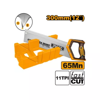 INGCO Cutie pentru tăiere la unghi 300 mm + ferăstrău