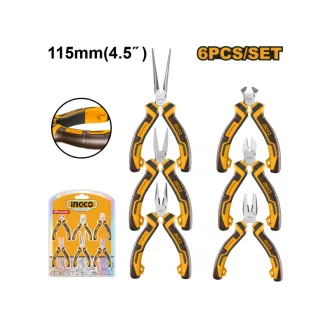 INGCO Set de clește mini 6 piese 115 mm