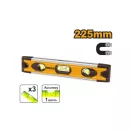 INGCO Nivelă mini 225 mm cu 3 bule magnetice