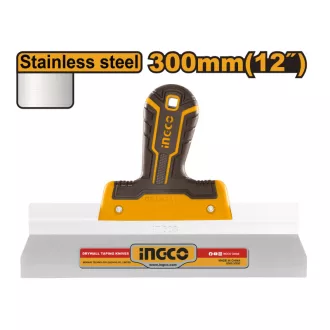 INGCO Spatulă de perete 300 mm din inox cu mâner moale
