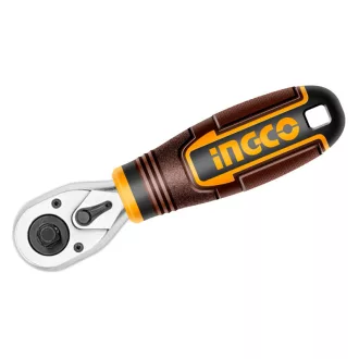   Mini maner cu clichet INGCO 1/4"-3/8" 140 mm CrV CrMo