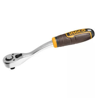 INGCO Manivelă cu clichet 1/2" 255 mm 72T curbată CrV