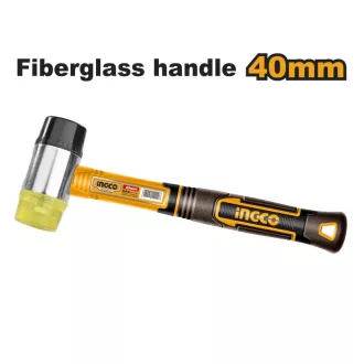   INGCO Ciocan cu două fețe 40 mm cu mâner de fibră de sticlă