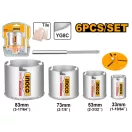 INGCO Set tăietor circular cu diamant, 6 piese, 33-83 mm
