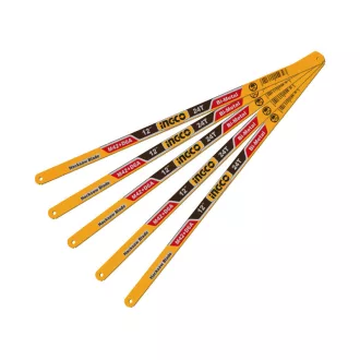   INGCO Pânză de fierăstrău pentru metal manuală 300 / 12 mm 24 TPI bimetalică (5 buc)