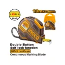 INGCO Ruletă de măsurat 10 m x 25 mm, cu înveliș de cauciuc