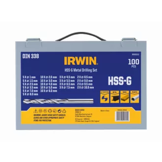 IRWIN Set de burghie elicoidale 100 de piese cilindrice