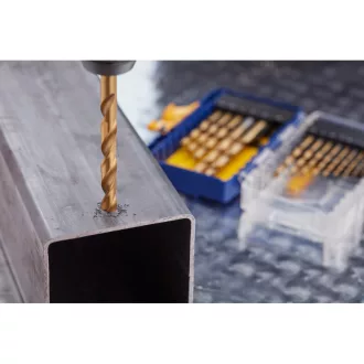   IRWIN Set burghie elicoidale de 15 bucăți TiN cilindric (1,5-10 mm)