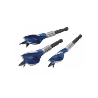   Set de burghie pentru lemn IRWIN, 3 părți, bit Blue Groove 6x
