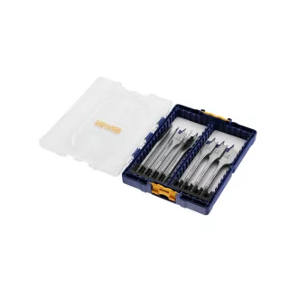   IRWIN Set de burghii plate pentru lemn 8 piese Blue Groove 4x (12 - 32 mm)