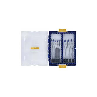   IRWIN Set de burghii plate pentru lemn 8 piese Blue Groove 4x (12 - 32 mm)