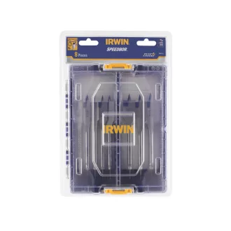   IRWIN Set de burghii plate pentru lemn 8 piese Blue Groove 4x (12 - 32 mm)
