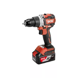   DCK Mașină de găurit și înșurubat cu acumulator 90 Nm fără perii 20 V (2 x acumulatori 4,0 Ah + încărcător)