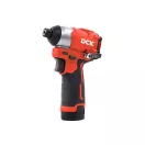 DCK Șurubelniță cu impact fără perii 1/4" 140 Nm 12 V (2 x acumulatori 2,0 Ah + încărcător)