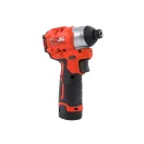 DCK Șurubelniță cu impact fără perii 1/4" 140 Nm 12 V (2 x acumulatori 2,0 Ah + încărcător)