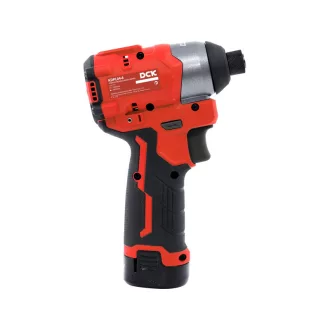   DCK Șurubelniță cu impact fără perii 1/4" 140 Nm 12 V (2 x acumulatori 2,0 Ah + încărcător)
