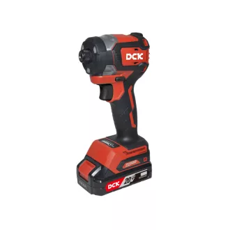   DCK Șurubelniță cu impact fără perii 1/4" 208 Nm 20 V (1 x acumulator 4,0 Ah + încărcător)