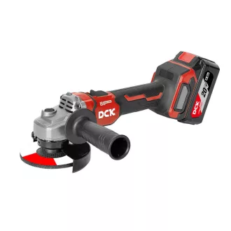   DCK Polizor unghiular fără perii, ușor, 125 mm 20 V (2 x acumulatori 4,0 Ah + încărcător)