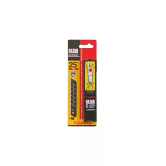   TAJIMA Lama de cuțit Razar Black cu segmentare 25 mm negru (10 buc)