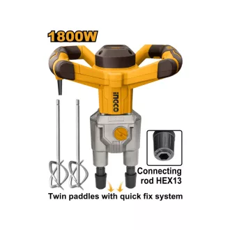 INGCO Mixer cu două vârfuri 1800 W