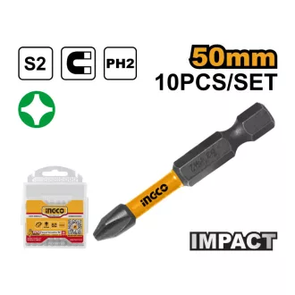 INGCO Piesă de impact PH2 x 50 mm (10 buc)