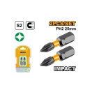 Vârf pentru șurubelniță de impact INGCO PH2 x 25 mm (2 buc)