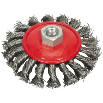   Perie circulară torsionată GERMAFLEX înclinată 125 x M14 din oțel