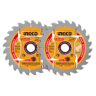   INGCO Disc de tăiere pentru lemn 185 x 20 x 1,0 mm / 24T (2 bucăți)