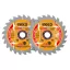 INGCO Disc de tăiere pentru lemn 185 x 20 x 1,0 mm / 24T (2 bucăți)