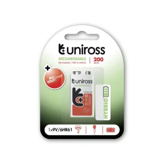 Baterie bloc UNIROSS 9 V 200 mAh