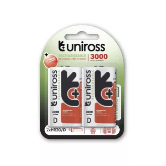baterie UNIROSS D/goliath 1,2 V 3000 mAh (2 buc)