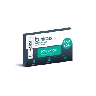 UNIROSS Baterie alcalină durabilă AAA/micro 1,5 V (24 buc)