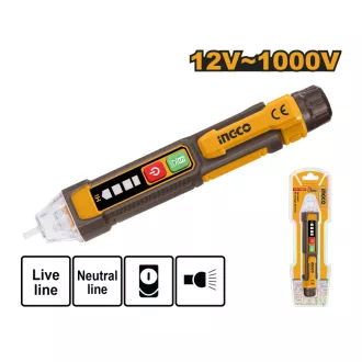   INGCO Tester de fază fără contact cu măsurare izolată de la 12 la 1000 V