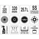YATO GASTRO Oala cu capac 25,7 litri 320 x 320 mm inox