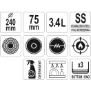 YATO GASTRO Tigaie 3,4 litri 240 x 75 mm inox