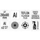 YATO GASTRO Tigaie de peste cu strat de teflon 290 mm Aluminiu