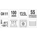 YATO GASTRO Insert Inox 100 mm GN 1/1