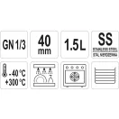 YATO GASTRO Insert Inox 40 mm GN 1/3