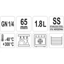 YATO GASTRO Insert Inox 65 mm GN 1/4