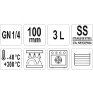 YATO GASTRO Insert Inox 100 mm GN 1/4