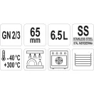YATO GASTRO Insert Inox 65 mm GN 2/3
