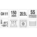 Inserție YATO GASTRO Inox 150 mm GN 1/1
