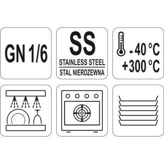 Capac insert YATO GASTRO Inox GN 1/6